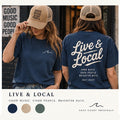 Live & Local — Gray Coast Live & Local front and back apparel