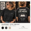 Support Live Music — Gray Coast Live & Local front and back apparel